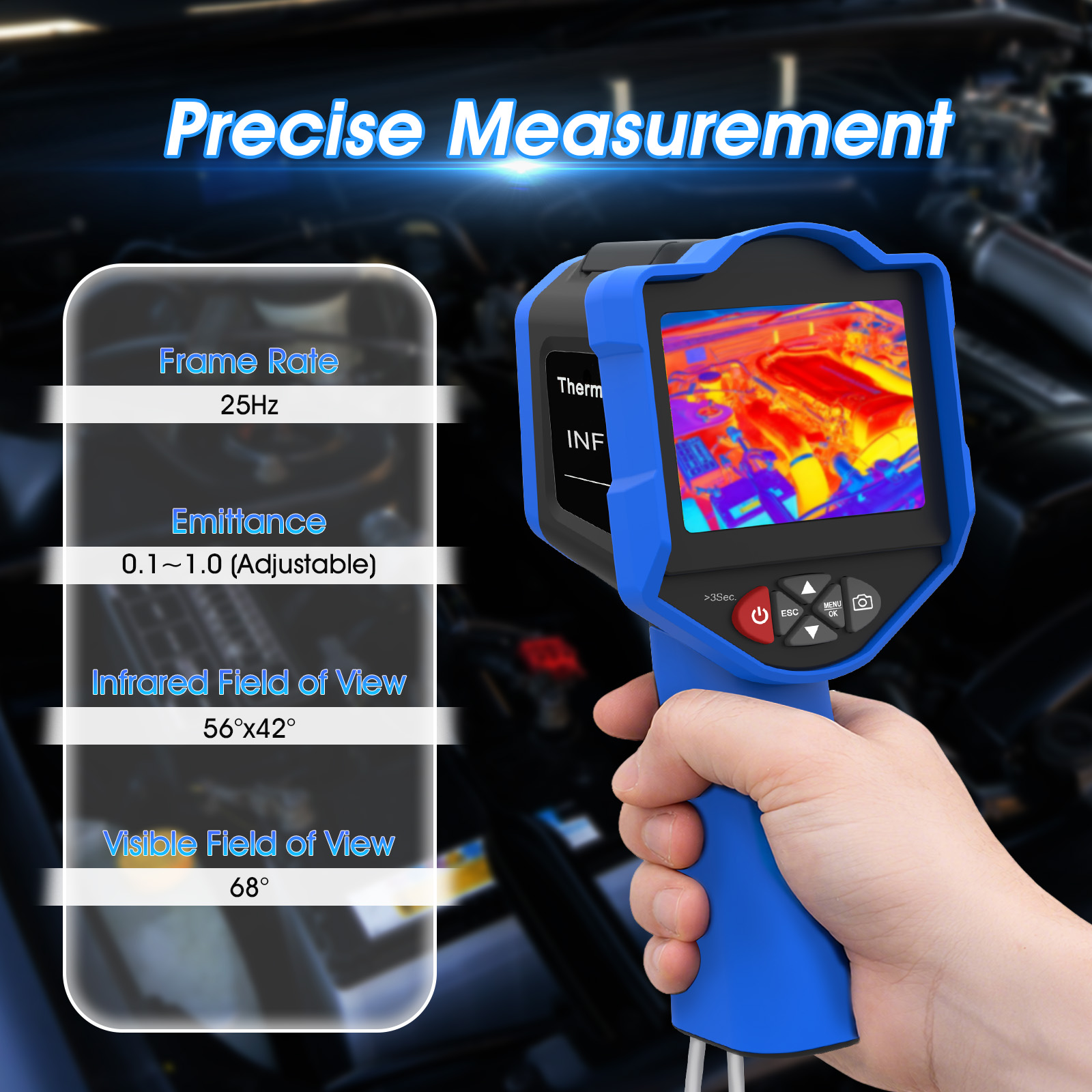 กล้องถ่ายภาพความร้อน HoldPeak, - Thermal Imaging Camera 256X192 บทวิจารณ์และราคา